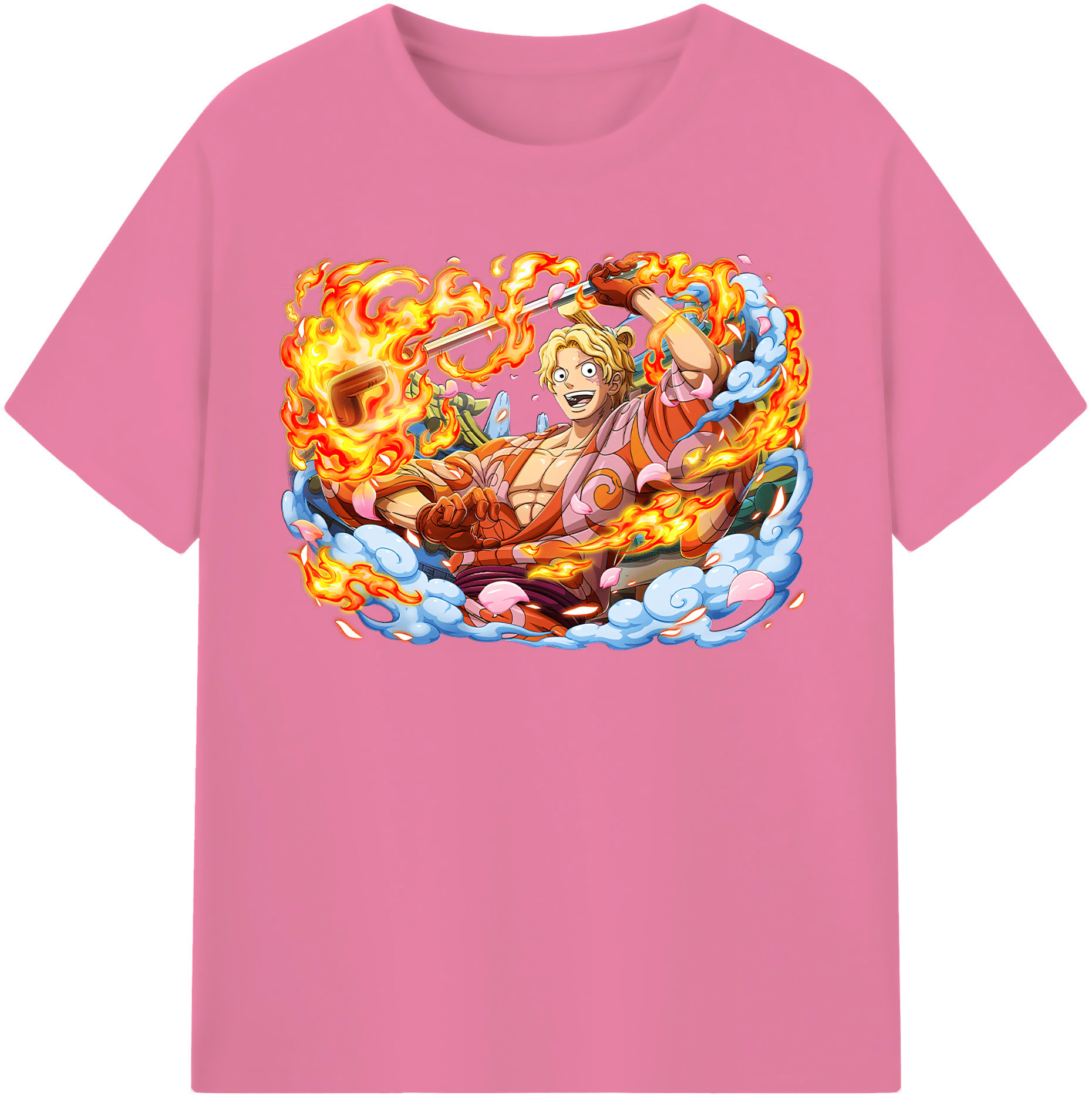 ワンピース サンジ ONE PIECE Sanji 綿100％半袖Tシャツ（フロントプリント）
